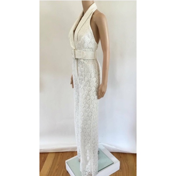 ZIMMERMANN LACE HALTER PLUNGING NECKLINE JUMPSUIT SZ ZIMMERMAN 0 - Picture 6 of 8
